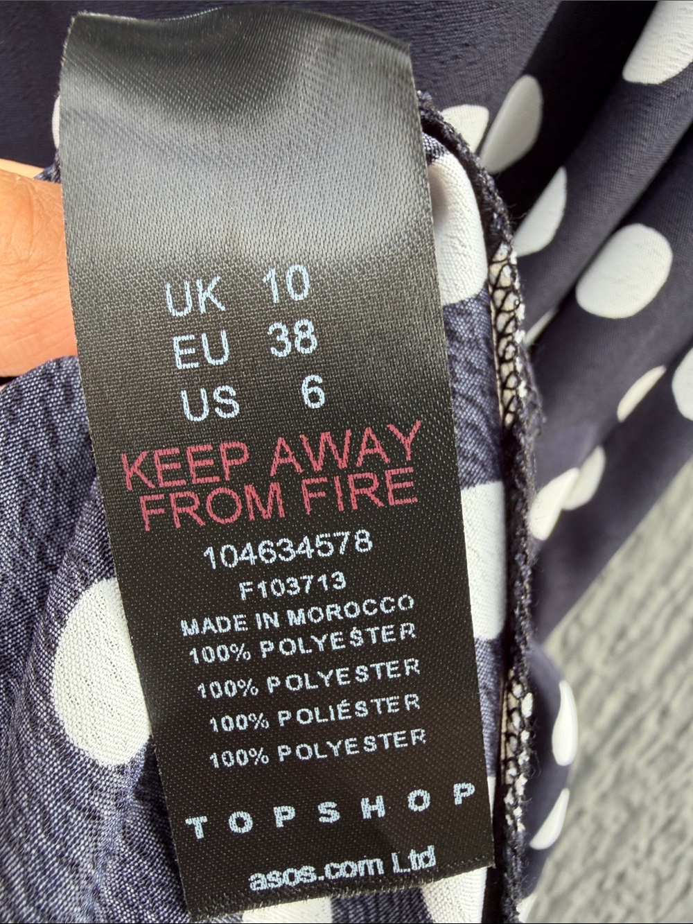 Topshop Polka Dot Midi Dress - Black & White Size: 6 - Picture 4 of 11